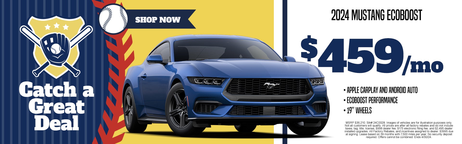 2024 Mustang EcoBoost $459/mo